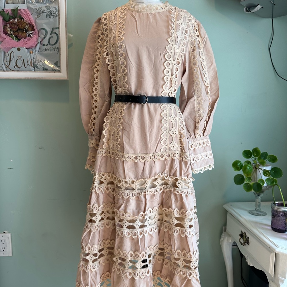Beautiful Dress with Belt - Picture 4 of 14